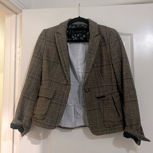 Wool blend riding jacket